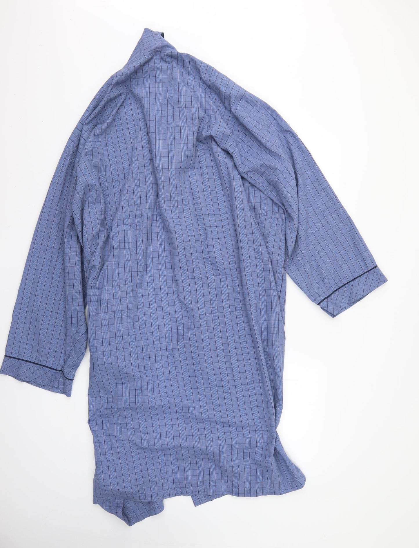 little woods Mens Blue Check   Robe Size L