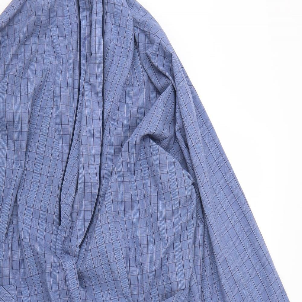 little woods Mens Blue Check   Robe Size L