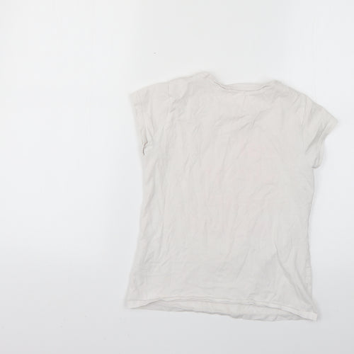 George Girls White   Basic T-Shirt Size 9-10 Years