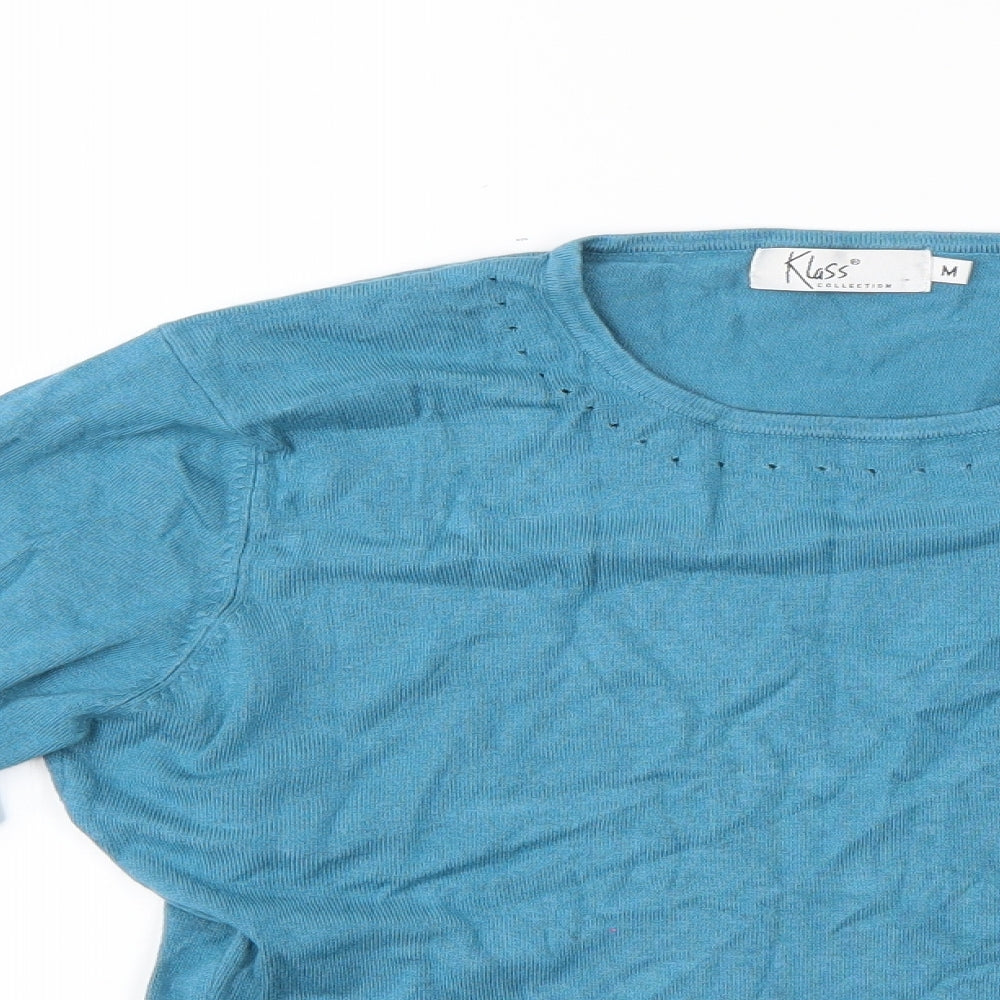 Klass Womens Blue   Pullover Jumper Size M