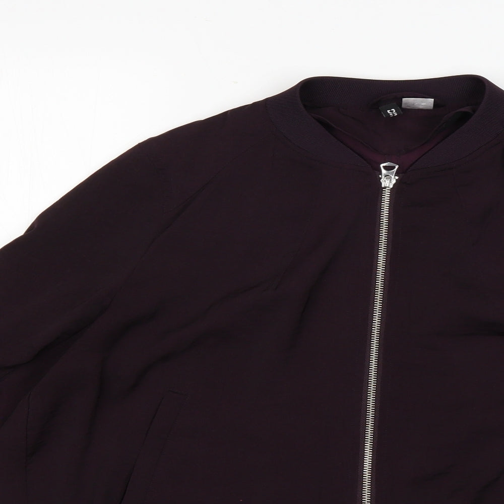 H&M Womens Purple   Jacket Coat Size 14