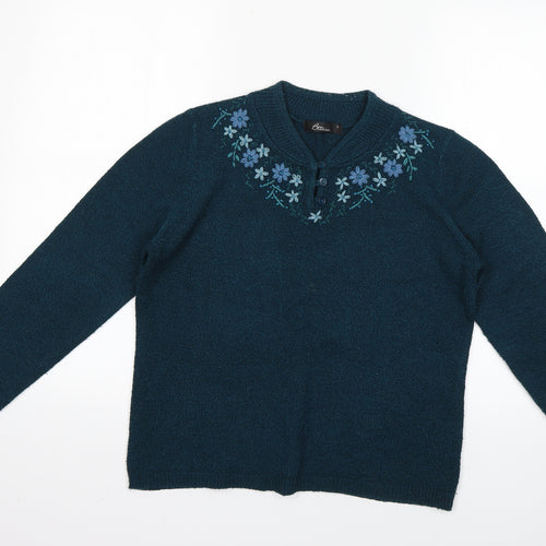 BM Womens Green   Pullover Jumper Size S
