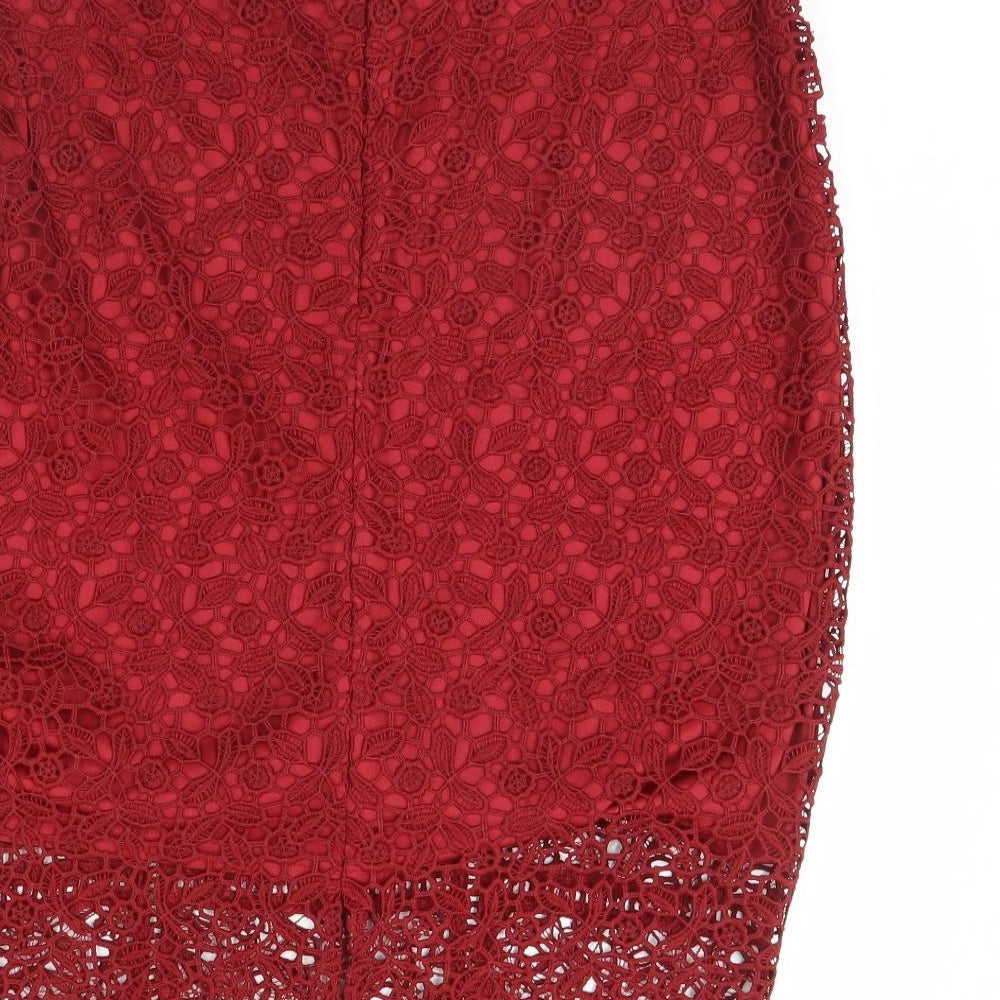 Primark Womens Red   Straight & Pencil Skirt Size 18