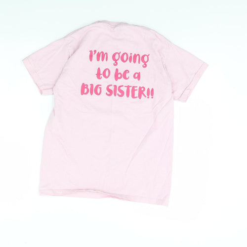 Fruit of the Loom Girls Pink   Basic T-Shirt Size 12 Years  - Going to be a big sister