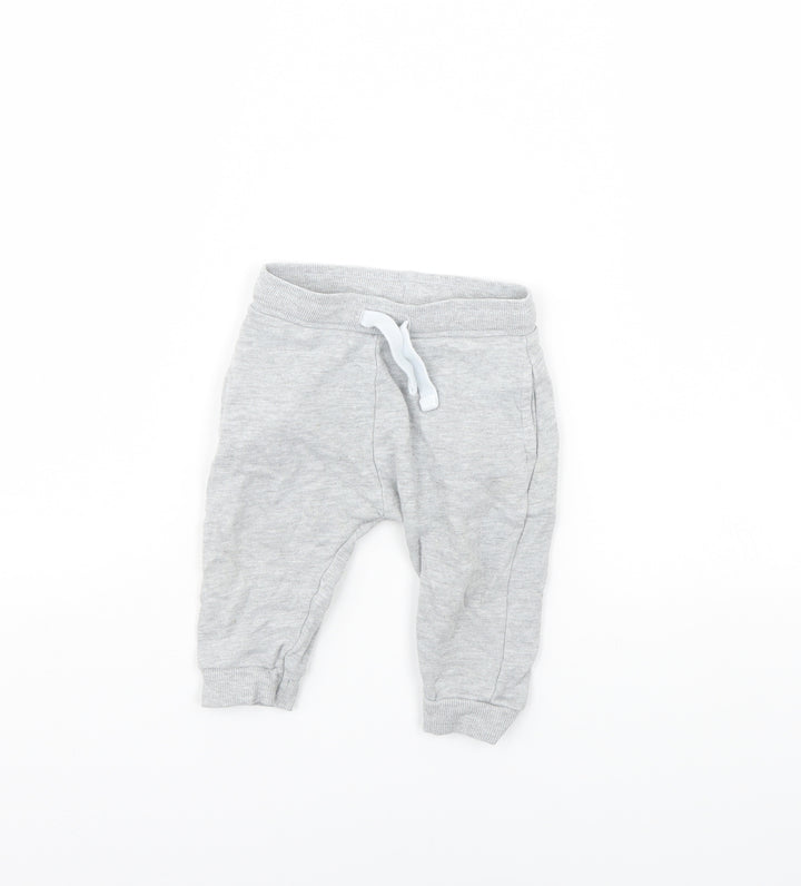 Preworn Baby Grey Jogger Trousers Size 9 Months