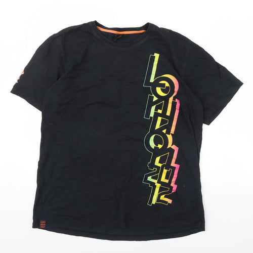 Preworn Mens Black    T-Shirt Size XL