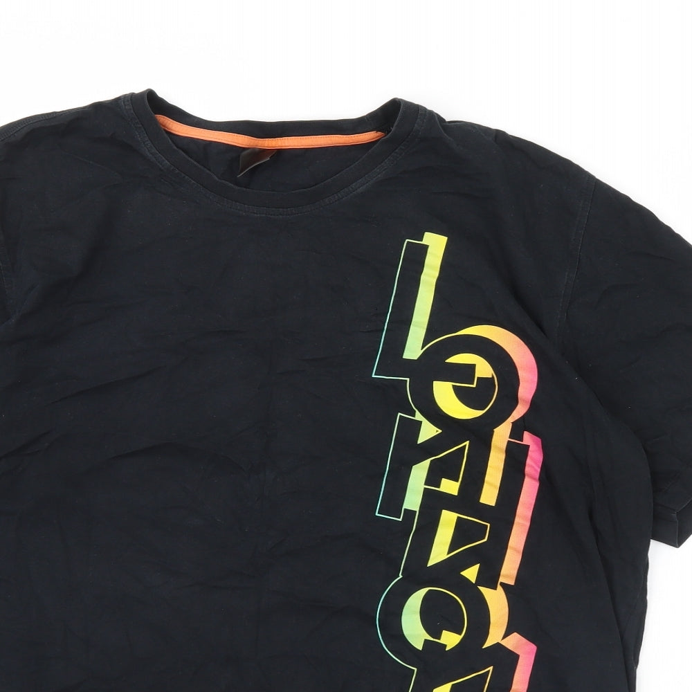 Preworn Mens Black    T-Shirt Size XL
