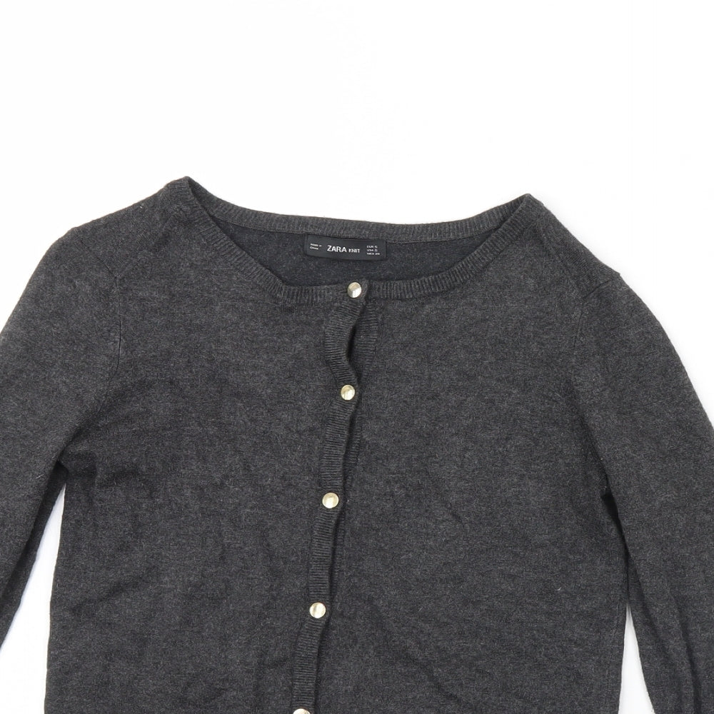 Zara Womens Grey   Cardigan Jumper Size S