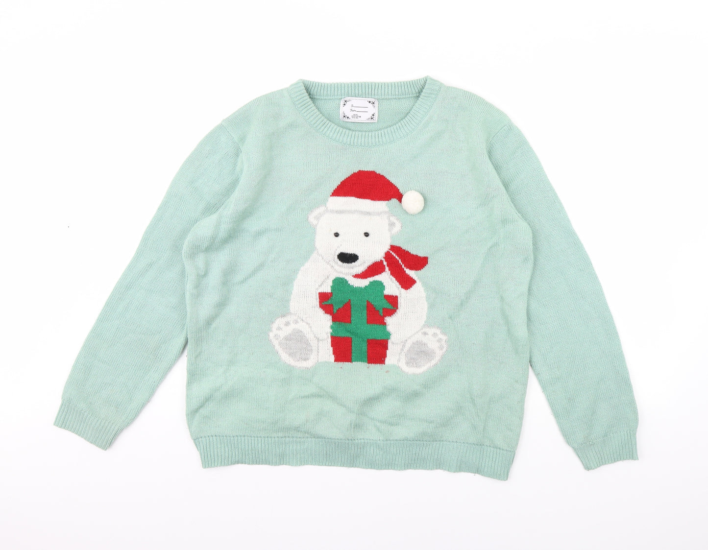 Atmosphere Womens Green   Pullover Jumper Size M  - Christmas jumper