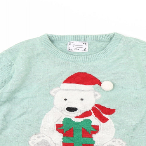 Atmosphere Womens Green   Pullover Jumper Size M  - Christmas jumper