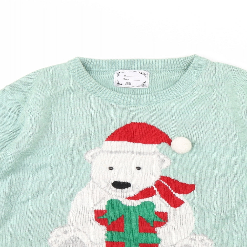 Atmosphere Womens Green   Pullover Jumper Size M  - Christmas jumper