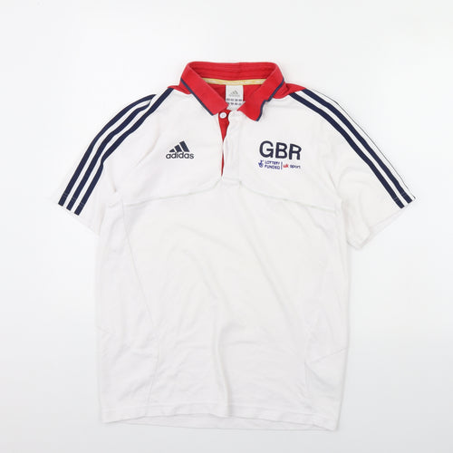 adidas Mens White    Polo Size S