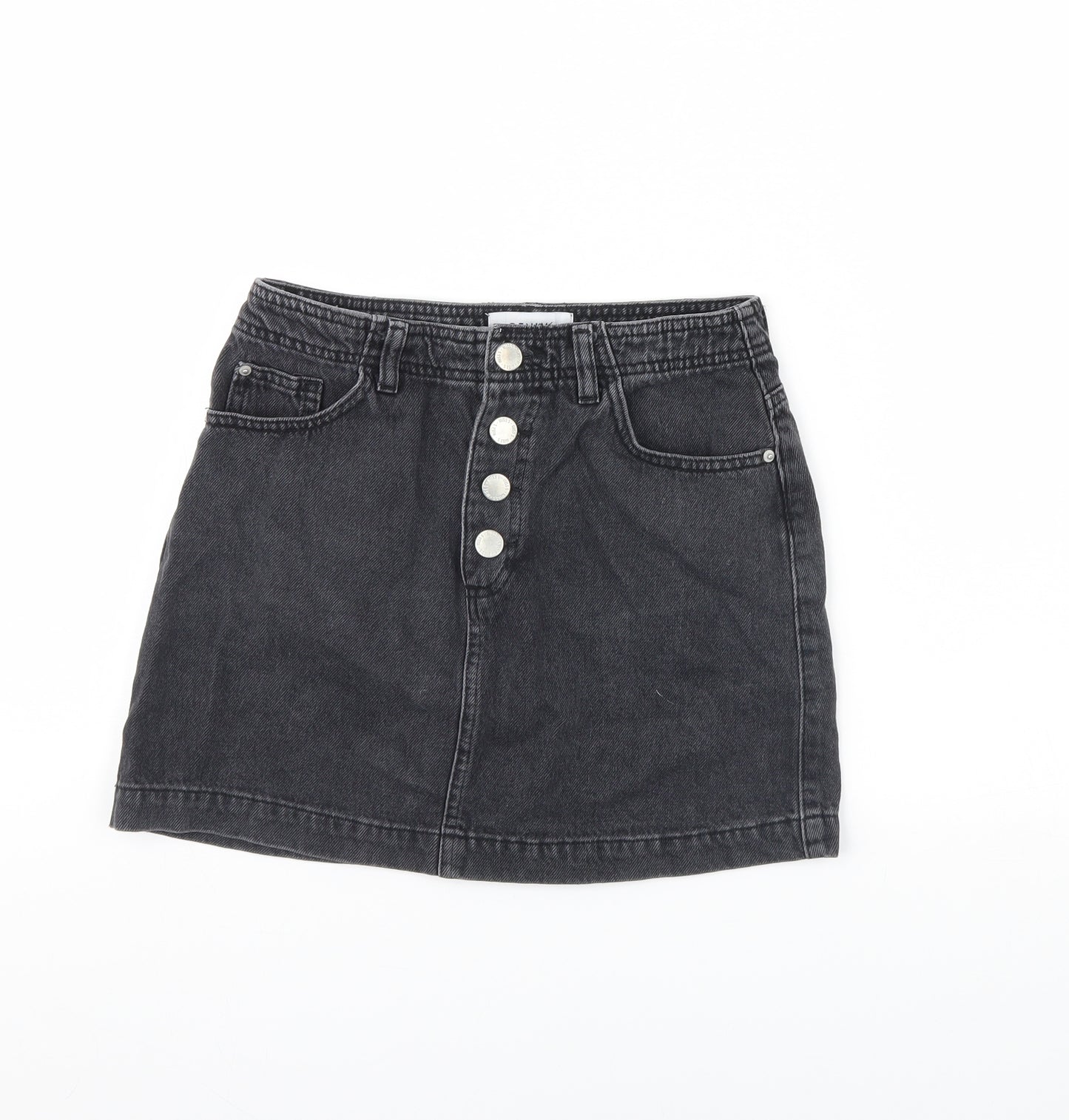 Miss Selfridge Womens Black  Denim Mini Skirt Size 8