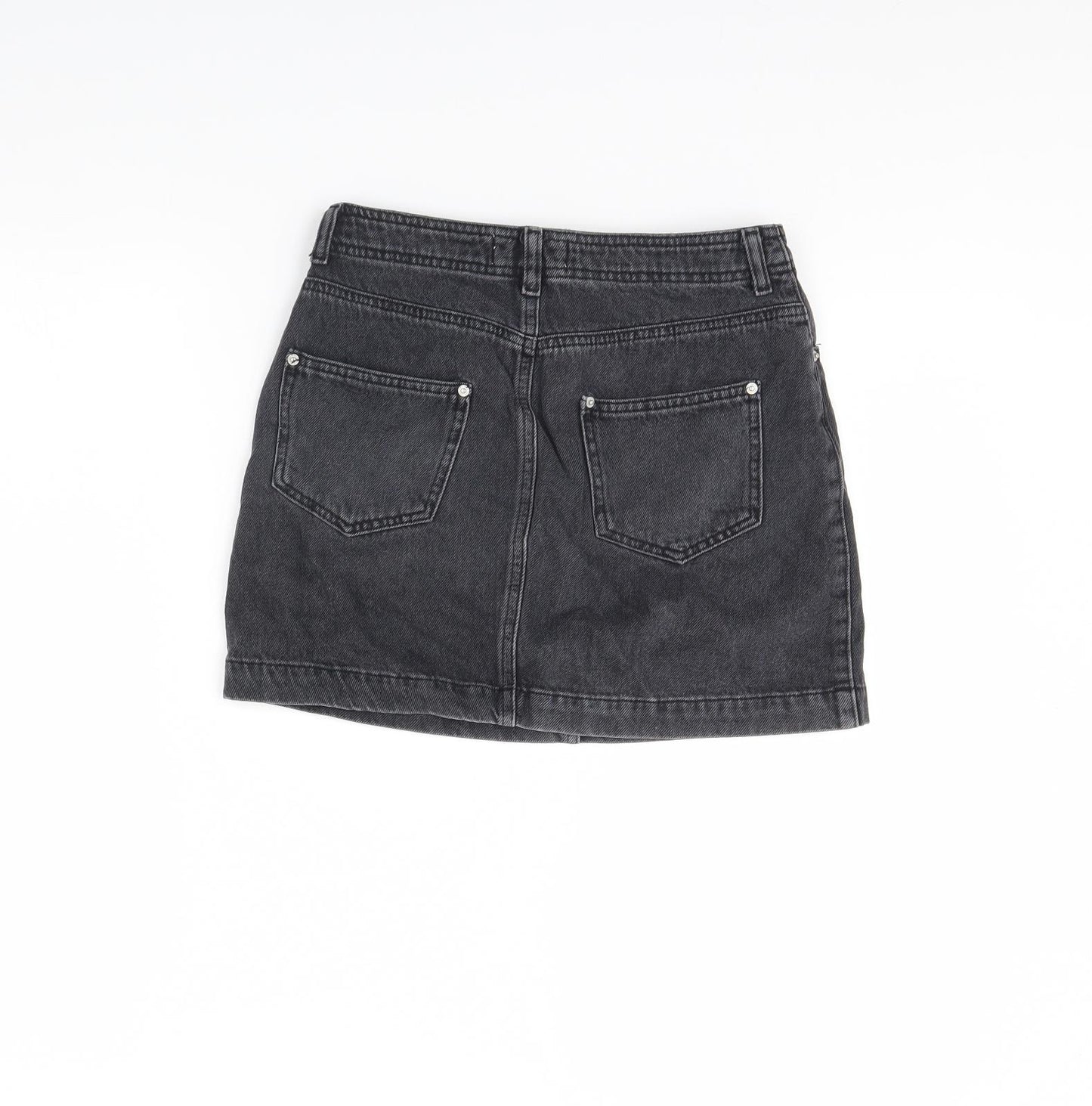 Miss Selfridge Womens Black  Denim Mini Skirt Size 8