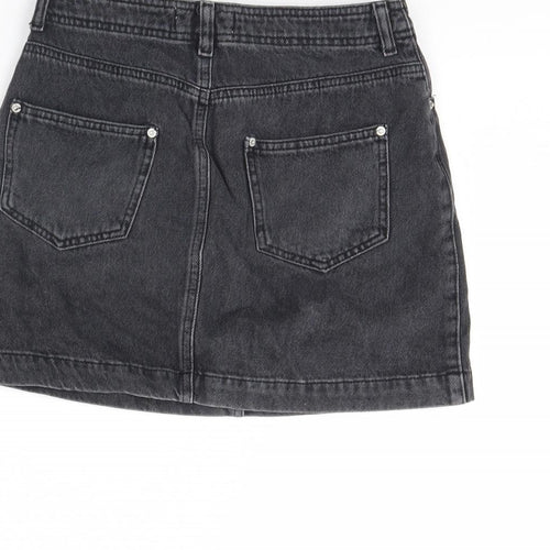 Miss Selfridge Womens Black  Denim Mini Skirt Size 8