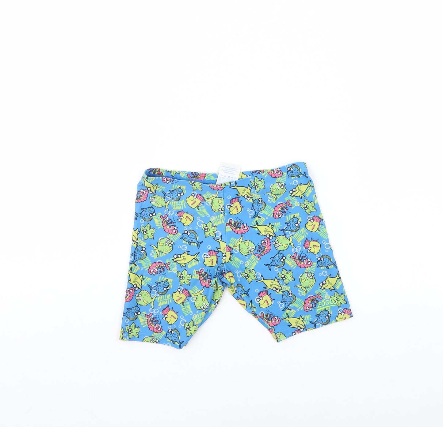 Zoggs Boys Blue Animal Print  Bermuda Shorts Size 6 Years - fish