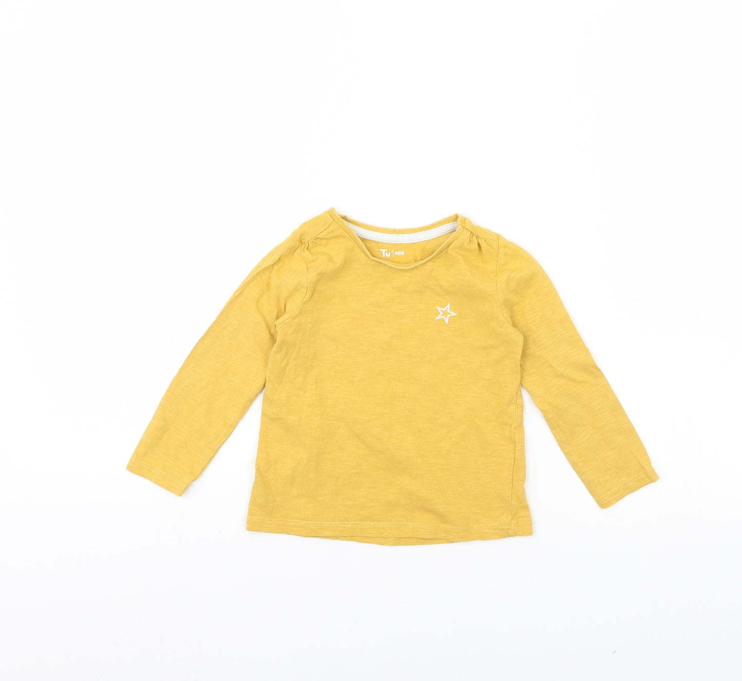 TU Girls Yellow   Basic T-Shirt Size 18-24 Months