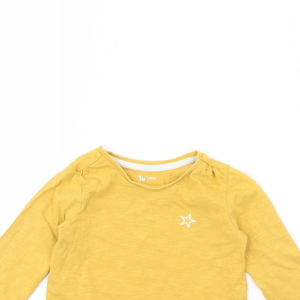 TU Girls Yellow   Basic T-Shirt Size 18-24 Months