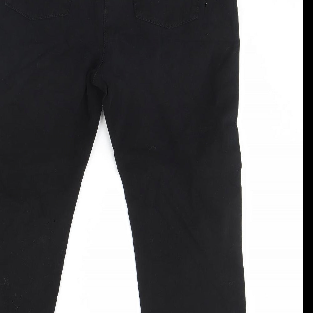 m&s Womens Black   Cropped Jeans Size 14 L24 in