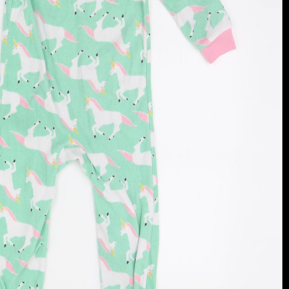Preworn Girls Green Animal Print  Cami One Piece Size 5 Years  - Unicorn