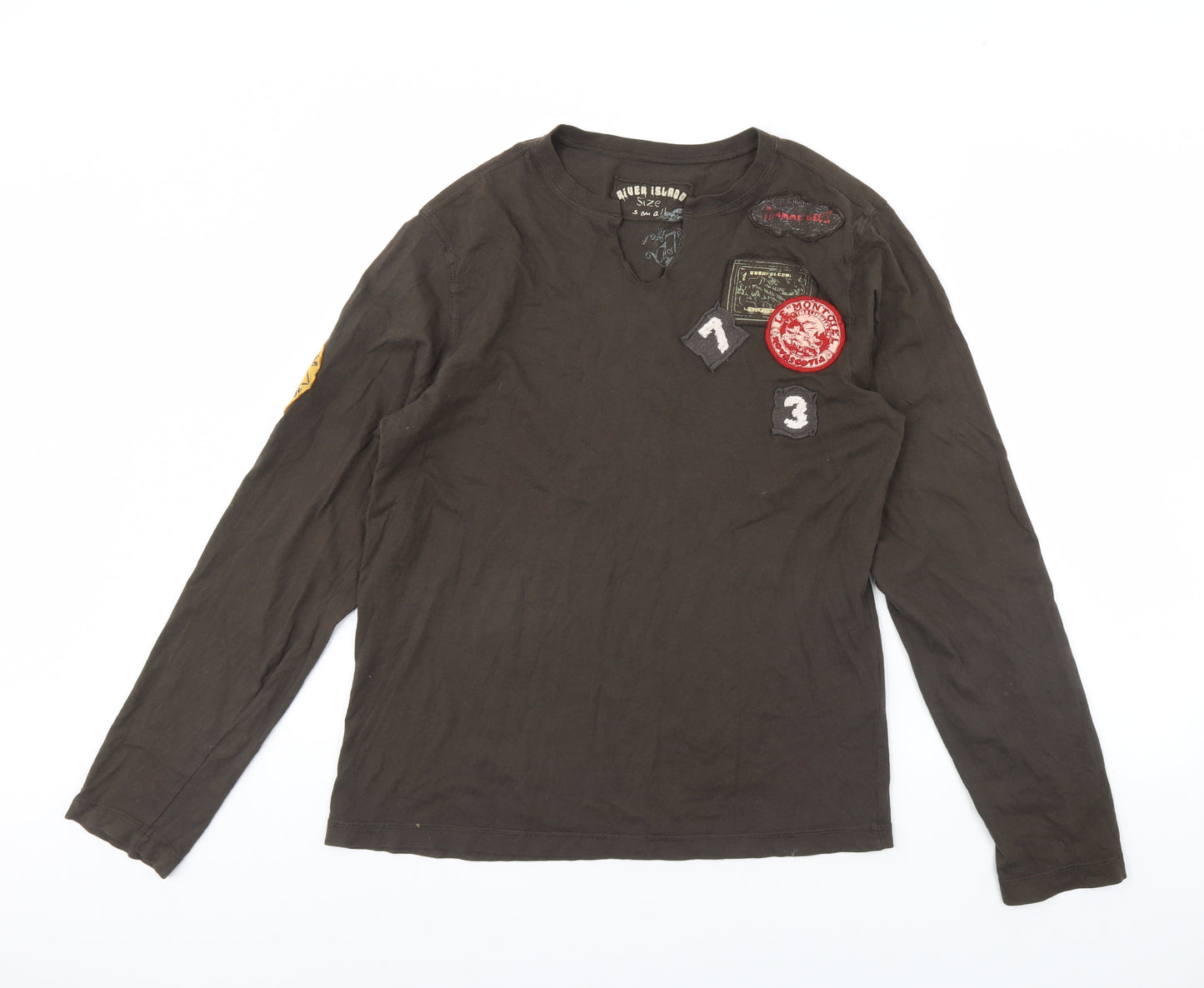 River Island Mens Brown    T-Shirt Size S