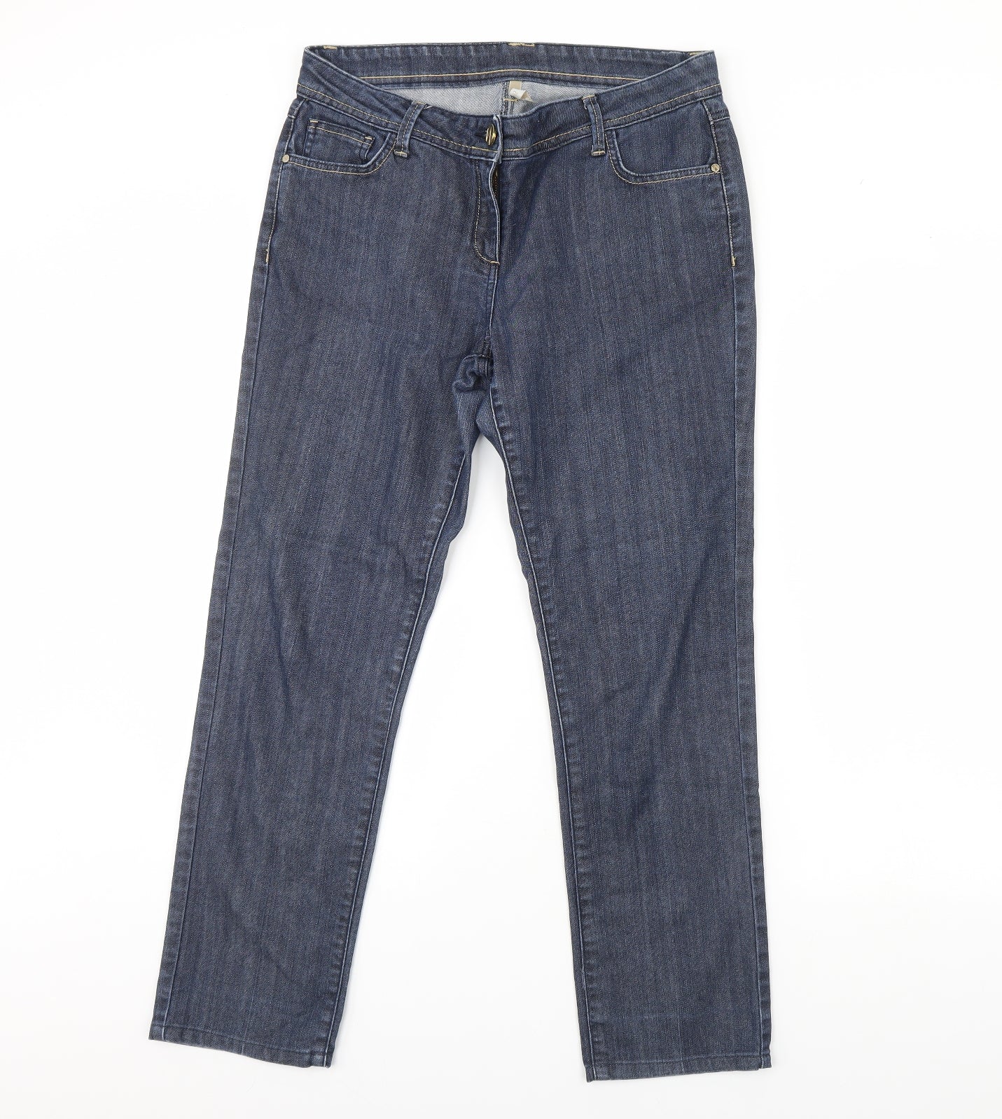 Wallis  Womens Blue  Denim Straight Jeans Size 12 L29 in
