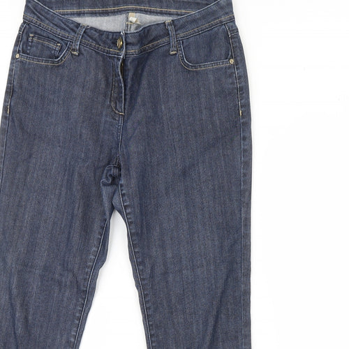 Wallis  Womens Blue  Denim Straight Jeans Size 12 L29 in