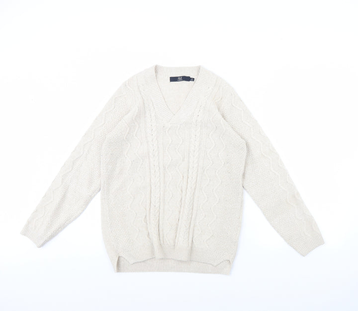 Isle Womens Beige Pullover Jumper Size S