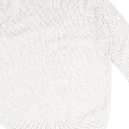Isle Womens Beige   Pullover Jumper Size S