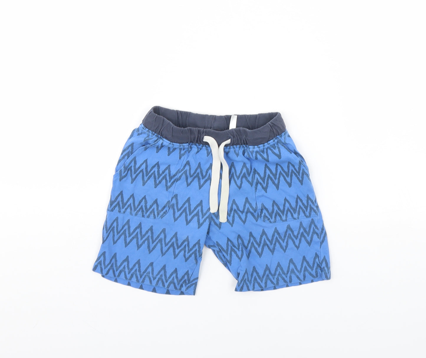 H&M Boys Blue Geometric  Sweat Shorts Size 5 Years
