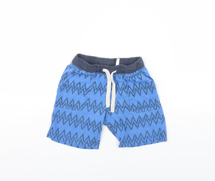 H&M Boys Blue Geometric  Sweat Shorts Size 5 Years