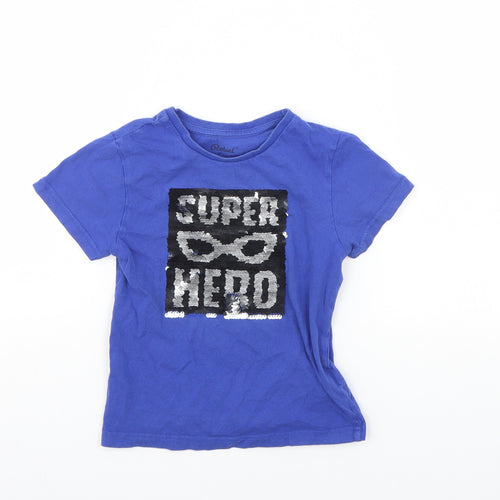 Primark Boys Blue   Basic T-Shirt Size 4 Years  - Super hero