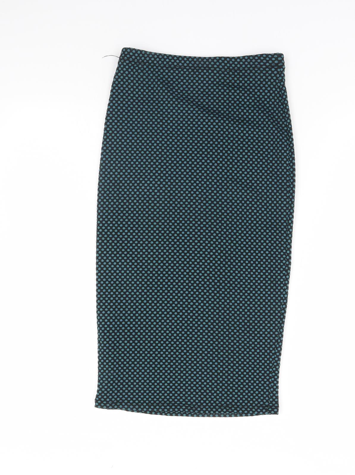 Atmosphere Womens Black Polka Dot  Straight & Pencil Skirt Size 6