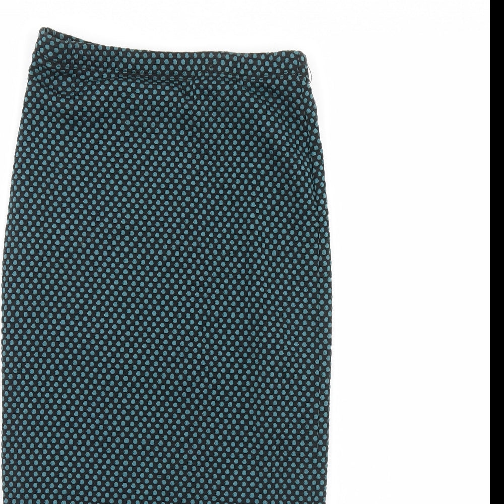 Atmosphere Womens Black Polka Dot  Straight & Pencil Skirt Size 6