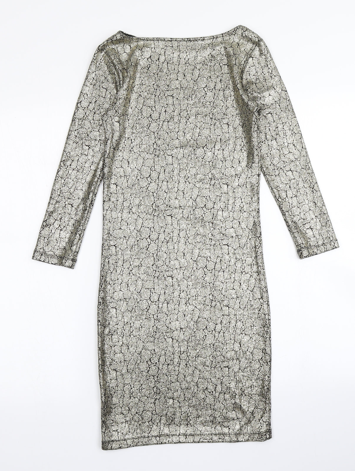 Topshop Womens Gold   Bodycon  Size 6