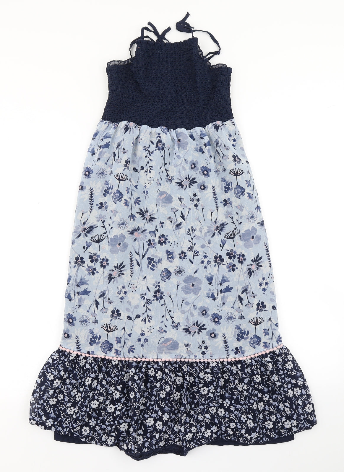 George Girls Blue Floral  Maxi  Size 9-10 Years