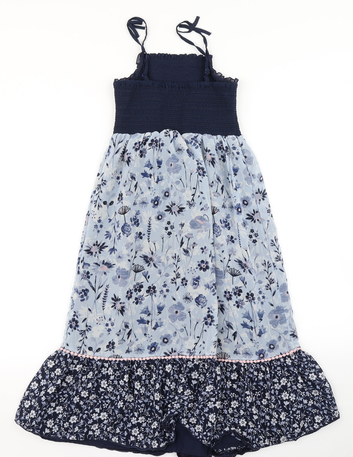 George Girls Blue Floral  Maxi  Size 9-10 Years