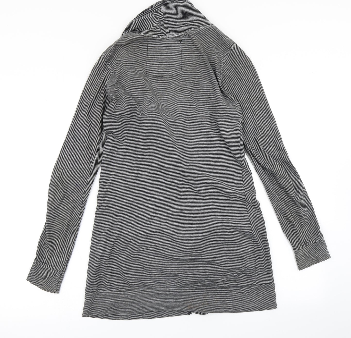 River Island Womens Grey Striped  Cardigan Jumper Size 8