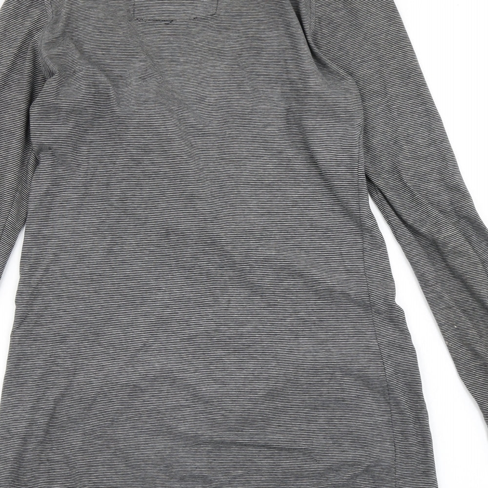 River Island Womens Grey Striped  Cardigan Jumper Size 8