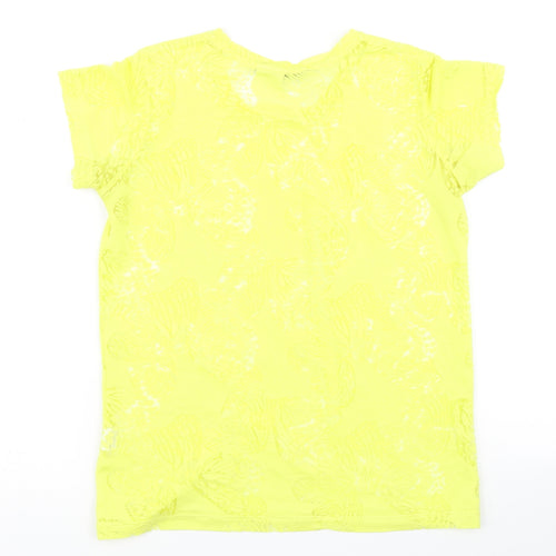 Atmosphere Womens Yellow Floral  Basic T-Shirt Size 6