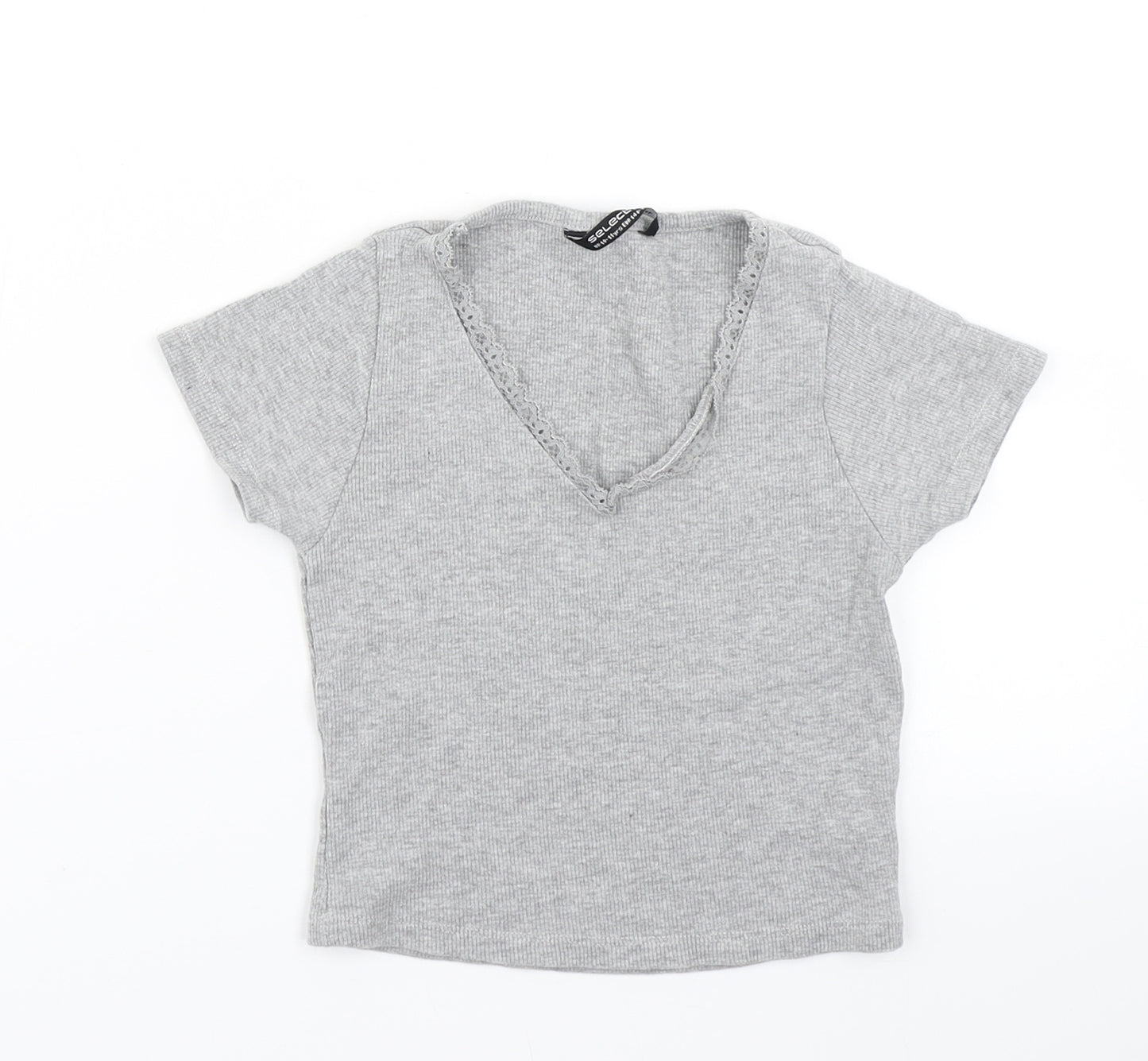 Select Girls Grey   Basic T-Shirt Size 10-11 Years