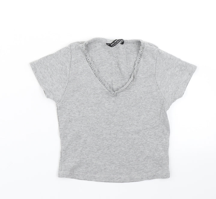 Select Girls Grey   Basic T-Shirt Size 10-11 Years