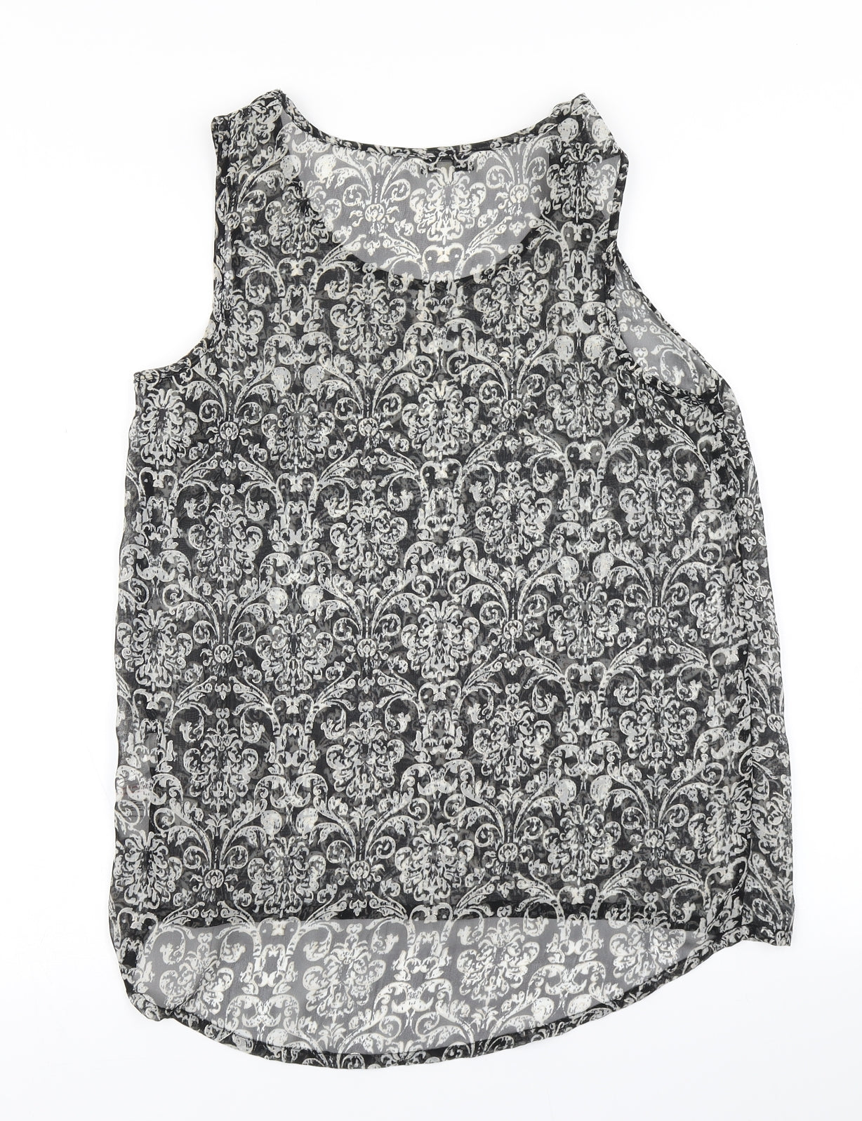 New Look Womens Black Paisley  Basic Blouse Size 8