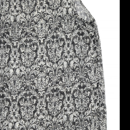New Look Womens Black Paisley  Basic Blouse Size 8