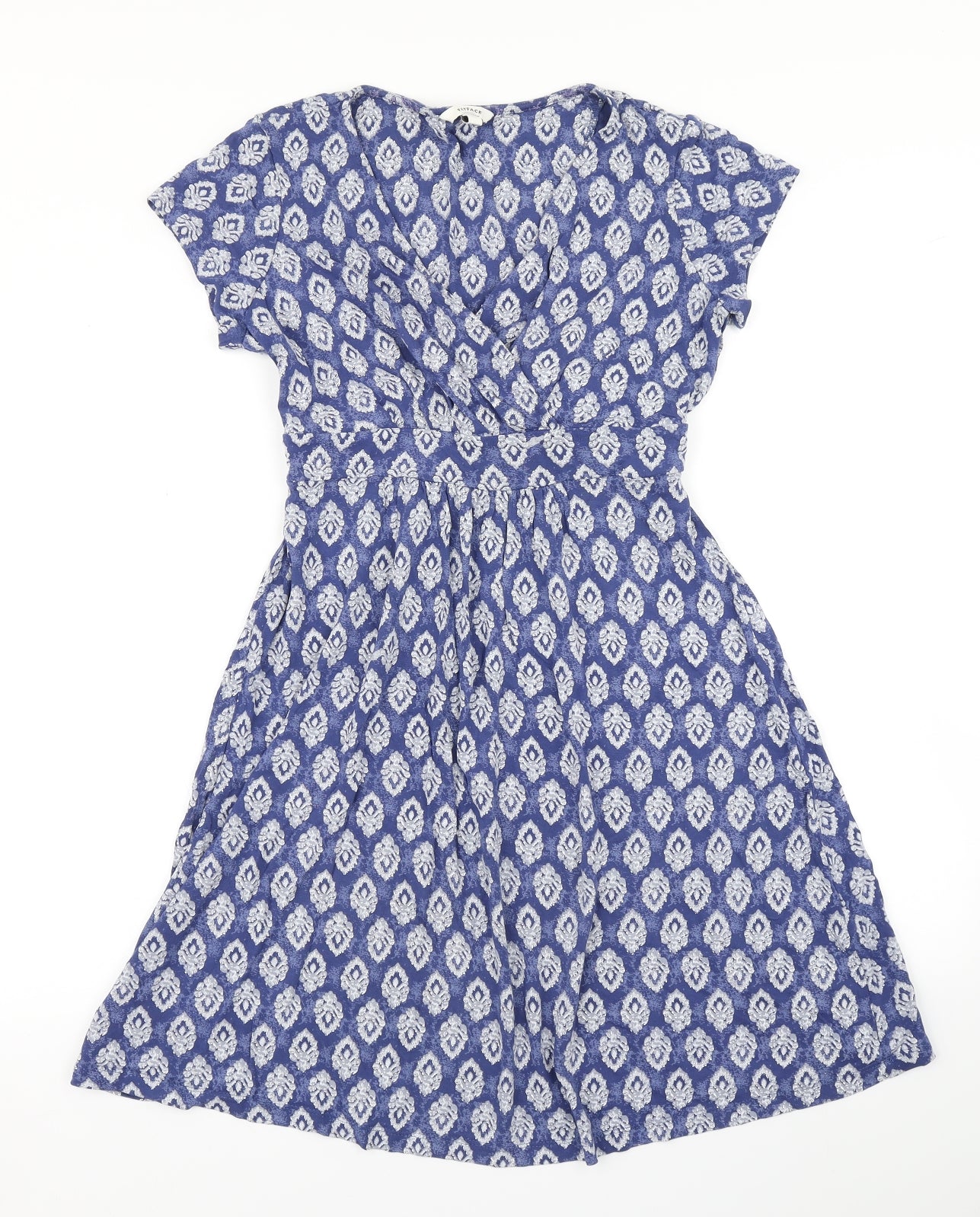 Fatface Womens Blue Floral  Wrap Dress  Size 14