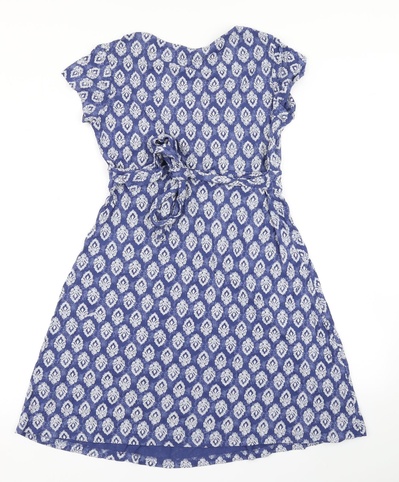 Fatface Womens Blue Floral  Wrap Dress  Size 14