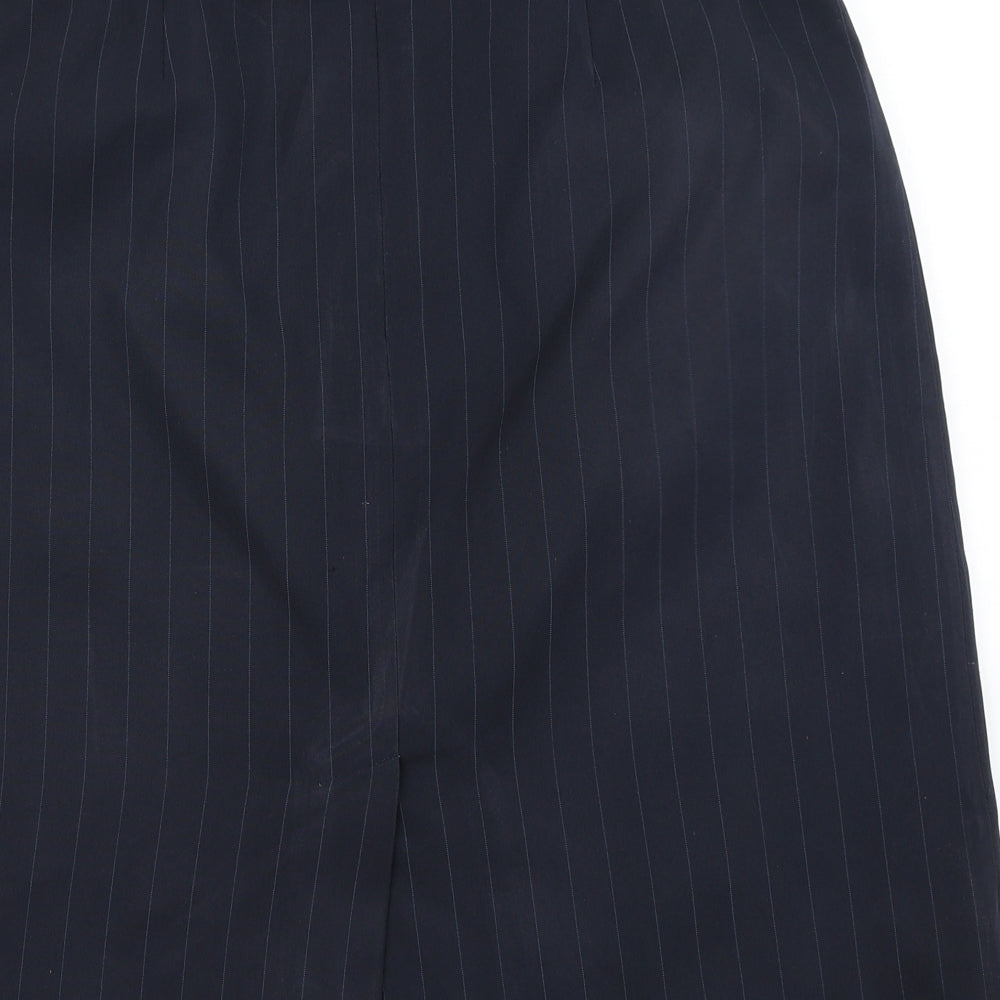 Bonmarché Womens Blue Striped  A-Line Skirt Size 14