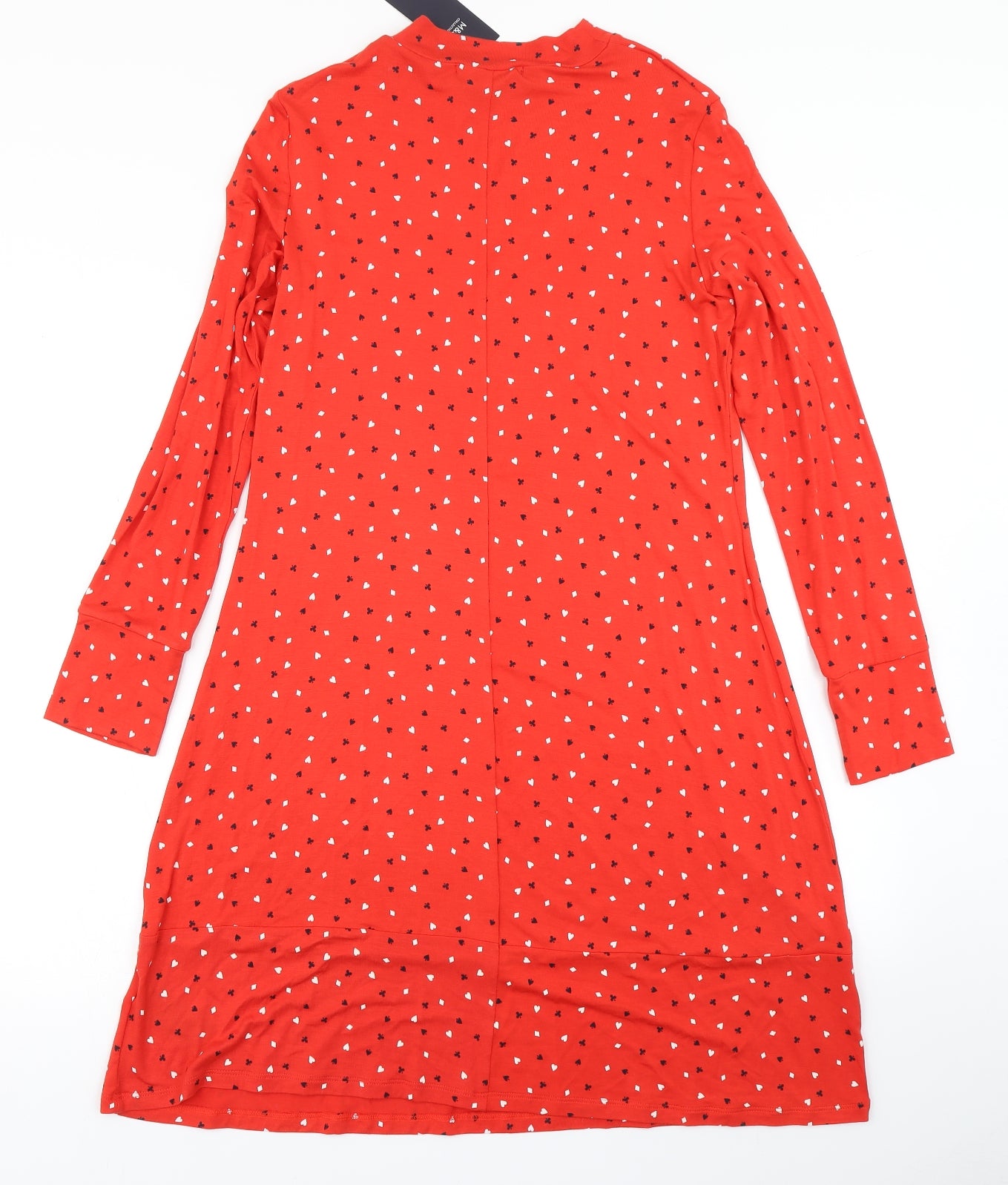 M&S Womens Red Polka Dot  Fit & Flare  Size 8