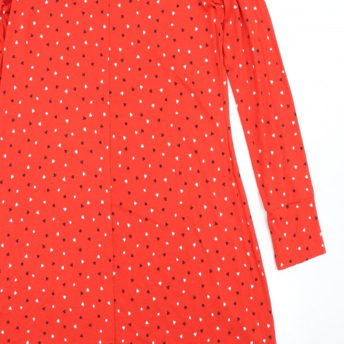 M&S Womens Red Polka Dot  Fit & Flare  Size 8