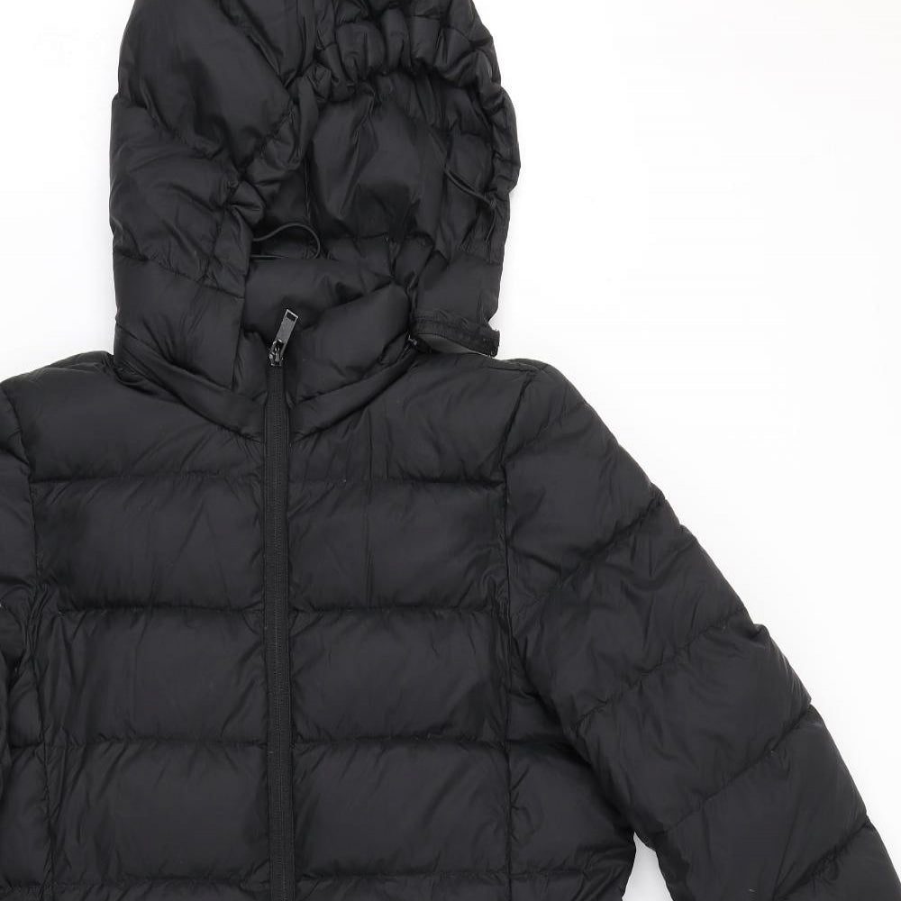 M&S Womens Black   Puffer Jacket Coat Size 12